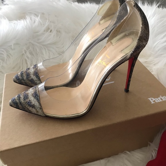 Christian Louboutin  Debout Sirene PVC Heels 100 - Picture 3 of 8